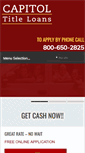 Mobile Screenshot of capitoltitleloans.com